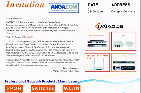 Bienvenido a visitar C-Data en ANGACOM2019