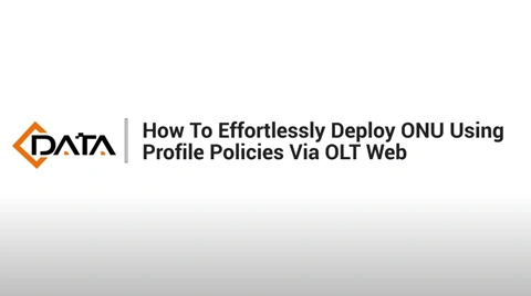 Implementar ONU usando políticas de perfil | Tutorial Web C-Data OLT