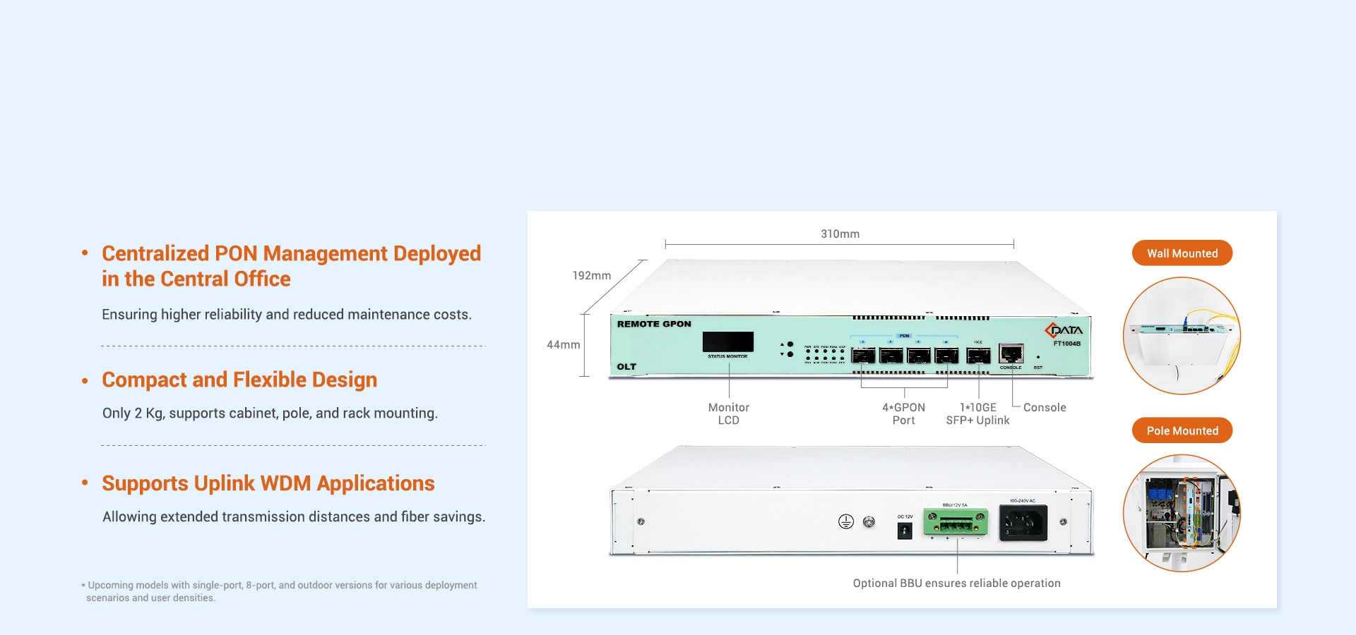 Remoto GPON OLT - FT1004B