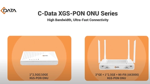 XGS-PON ONU con Wi-Fi6 puertos LAN AX3000, 10GE | Alimentado por C-Data