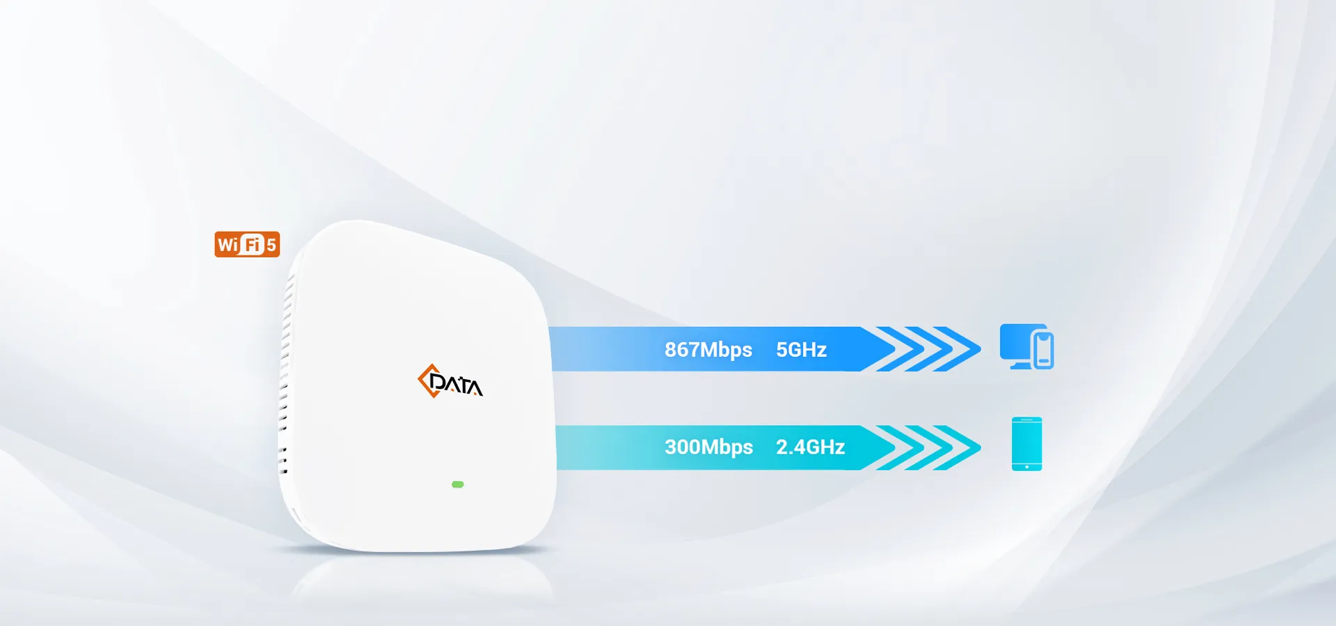 Lightning-Fast Wi-Fi 5 con itinerancia sin costuras