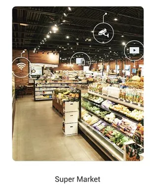 Router mesh Wi-Fi 6 para supermercado